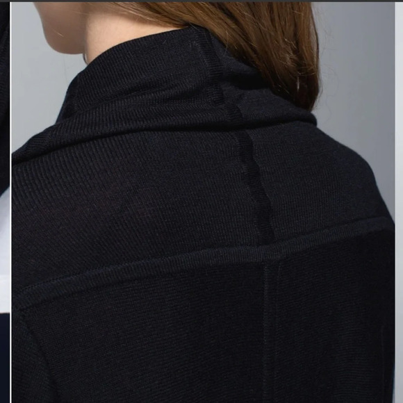 Lululemon Iconic Sweater Wrap cashmere blend lightweight long sleeve top - Picture 5 of 16